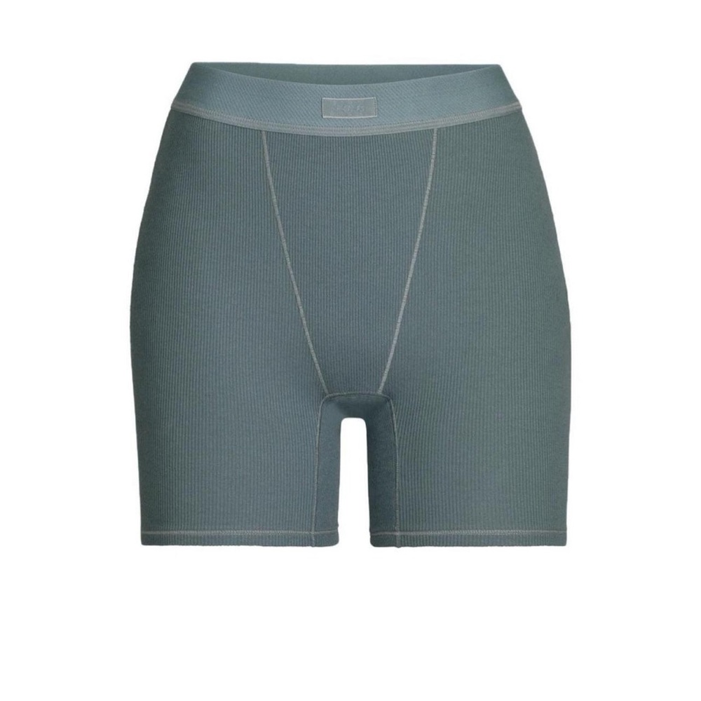 Skims Cotton Rib Boxer - Kyanite